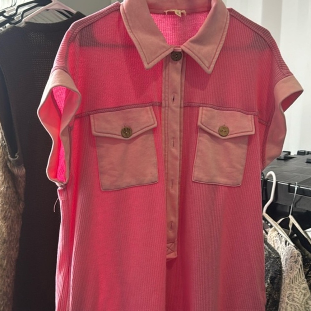 Bubble gum pink romper